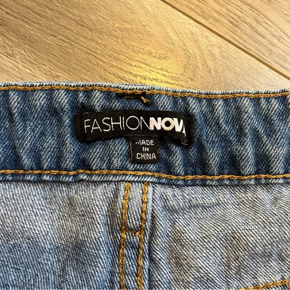 Fashion Nova Day Dreamer Distressed Denim Shorts - Picture 4 of 6